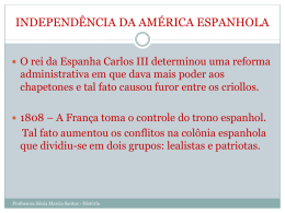 independência da américa espanhola
