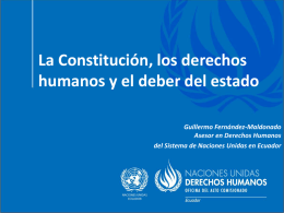 Deber estatal de garantía de los derechos humanos en Ecuador