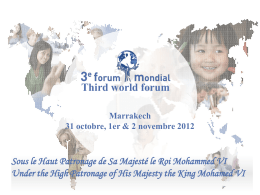 Marrakech 2012 - Comité mondial pour les apprentissages tout au