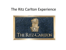 The Ritz Carleton Experience