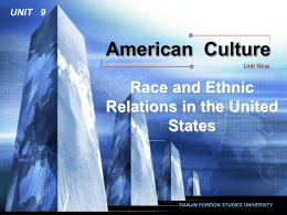 Race and Ethnic Relations in the United States
