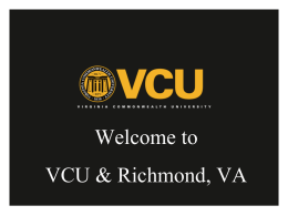 VCU slideshow - Office of the Provost