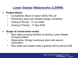 Lower Seletar Waterworks (LSWW)