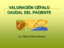 valoración de enfermería - Licenciada María Elena Alemán B.
