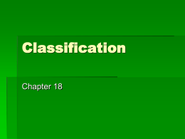 Ch 18 classification