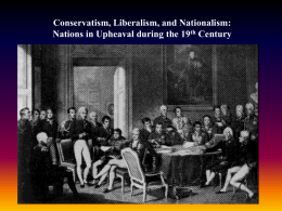 Conservatism, Liberalism & Nationalism