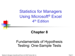 Hypothesis Testing - mh