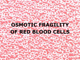 Osmotic fragility of red blood cells