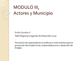 MODULO III actores y municipio