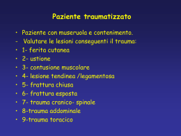 Paziente traumatizzato - AUSL Città di Bologna