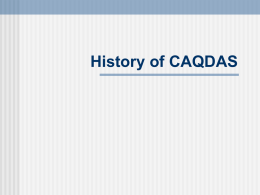 History of CAQDAS
