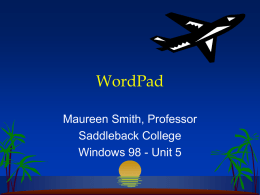 WordPad - Saddleback College