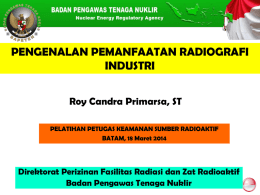 Roy Candra Primarsa, ST - Badan Pengawas Tenaga Nuklir