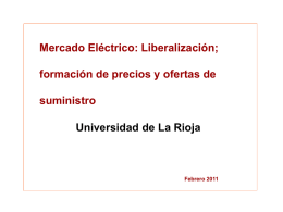 Mercado Eléctrico - Universidad de La Rioja