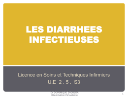 LES DIARRHEES INFECTIEUSES - Archive-Host