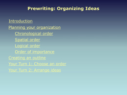 Organizing Ideas - English Grammar 101