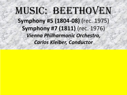 MUSIC: BEETHOVEN Symphony #5 (1804