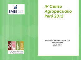 El Censo Agropecuario en el Perú 2012