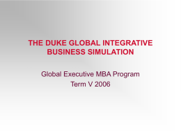 simulation-intro-g06 - Duke University`s Fuqua School of Business