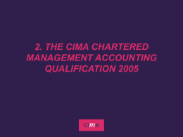 New Generation CIMA Qualifications
