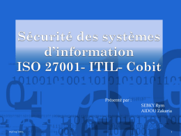 exposé ISO27001 COBIT ITILAidou sebky