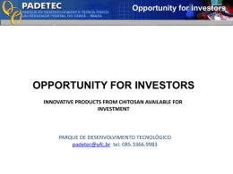 Opportunity for investors OPPORTUNITY FOR
