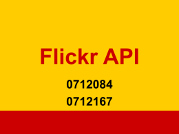 Flickr API