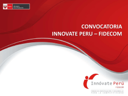 lanzamiento de convocatoria innovate peru – fidecom