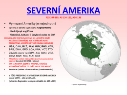 USA a KANADA - fyzickogeografické regiony