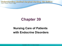 Chapter 37 Nursing Care of Patients with Endocrine Disorders