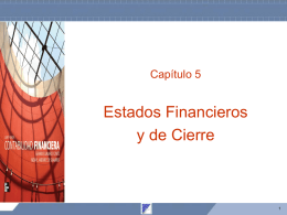Capítulo 5 Estados Financieros y Cierre