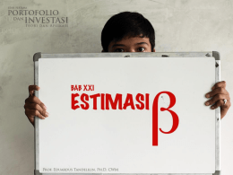 Portofolio & Investasi Bab 21 &ndash; Estimasi Beta
