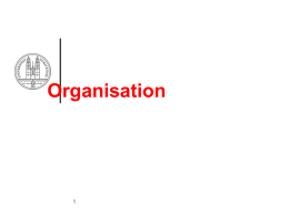 1. Aufgaben und Begriff der Organisation