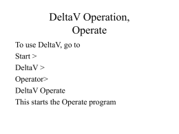 DeltaV Operate Tutorial
