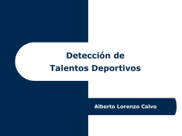 La Detección de Talentos Deportivos - G-SE