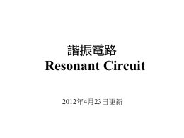 Current vs. Frequency RLC串聯諧振電路