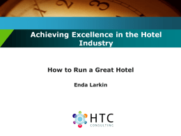 How to Run a Great Hotel - htc