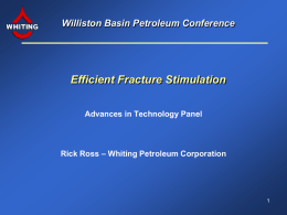 Efficient Fracture Stimulation - North Dakota Petroleum Council