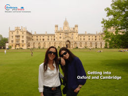 Getting into Oxford and Cambridge - Embrace your Future
