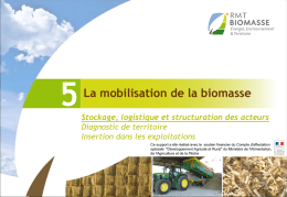 stockage, logistique et structuration des acteurs - Biomasse