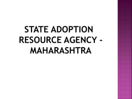 Adoption in Maharashtra - Central Adoption Resource Agency