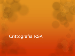 Crittografia RSA - Alberto Ferrari