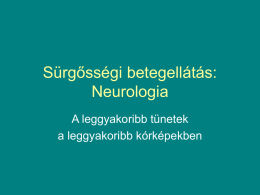 Sürgősségi betegellátás: Neurologia