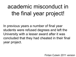 Academic misconduct