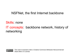 Presentation: NSFNet, the first Internet backbone