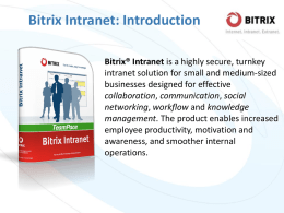 Bitrix Intranet 9.5: what`s new presentation