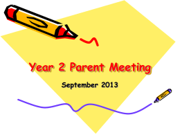 Year 2 Parent Meeting - Stillness Infants School