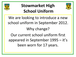 Stowmarket High School Uniform Option 1