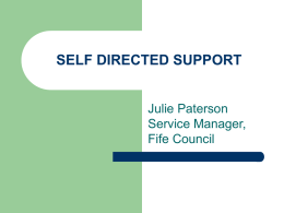 Self Directed Support in Fife