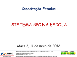 Sistema BPC na Escola - Assistência e Desenvolvimento Social